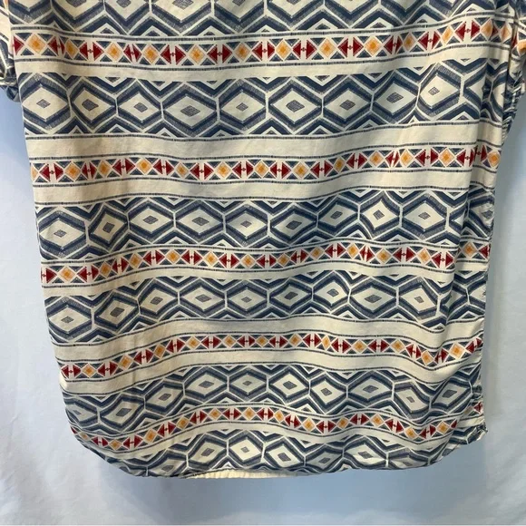 Hollister California Aztec Short Cuffed Sleeve Button Down Shirt Teen XL Tribal - Picture 13 of 14